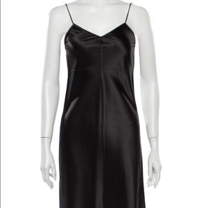 Helmet lang silk mini dress